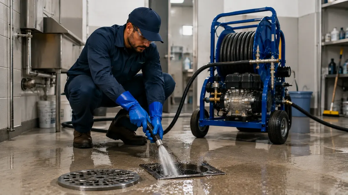 Floor Drain Hydro Jet Cleaning in San Anselmo