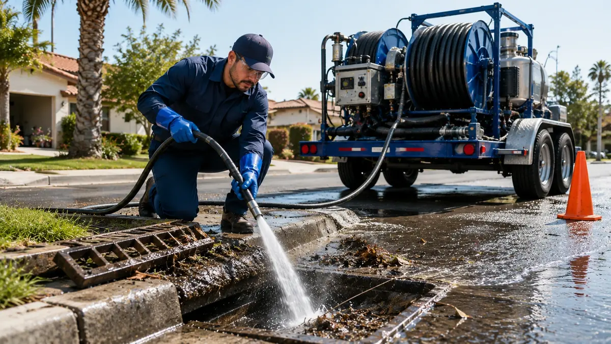 Storm Drain Hydro Jet Cleaning in San Anselmo