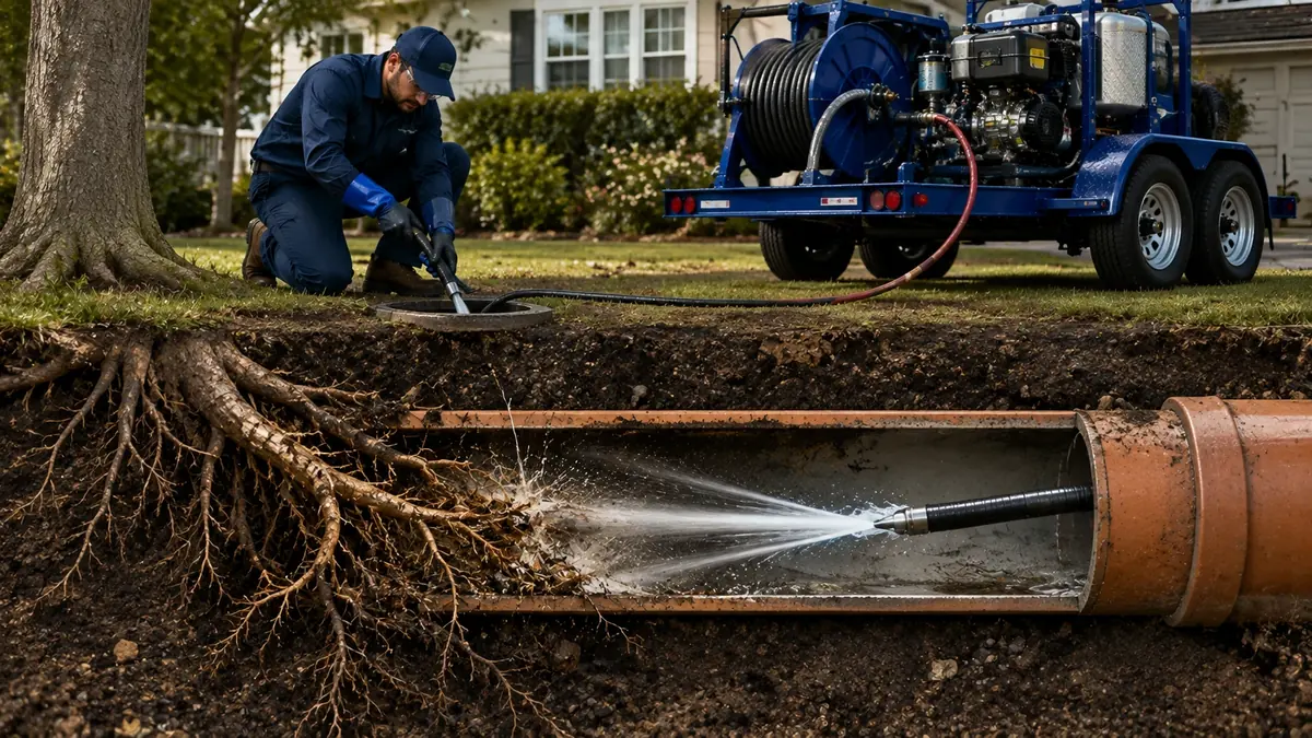 Tree Root Removal with Hydro Jetting in San Anselmo